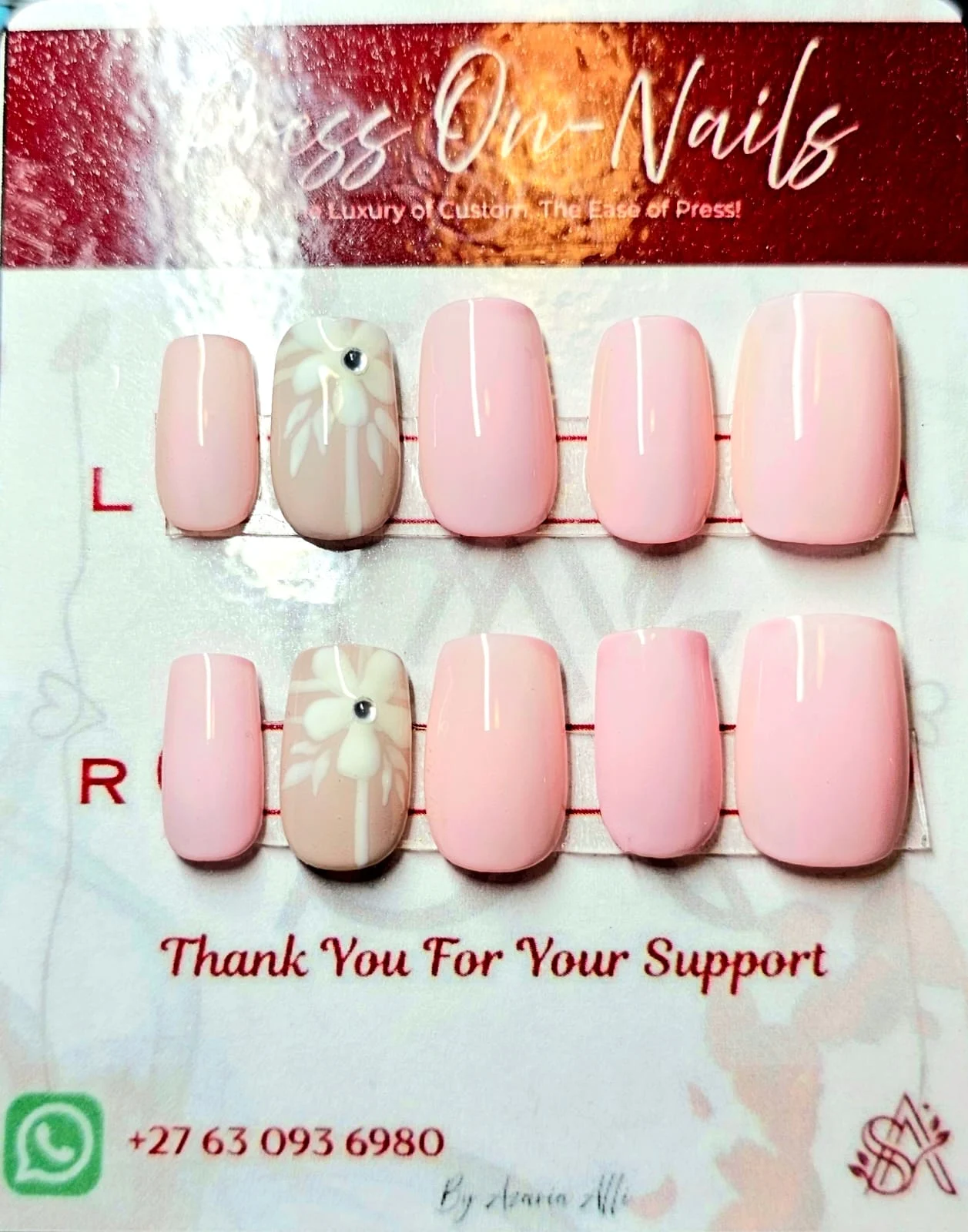 Pink Blossom Nails