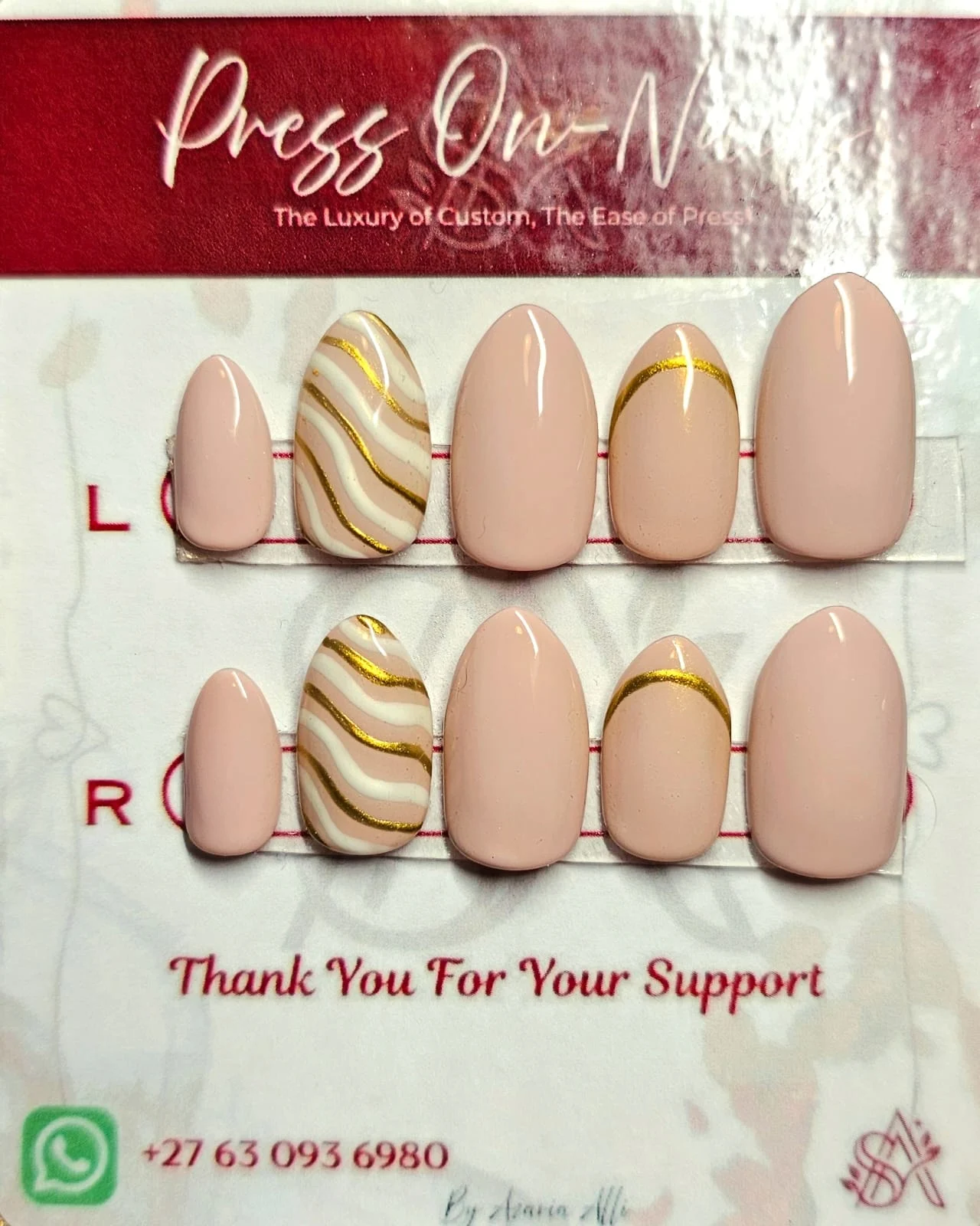 Nude Gold Nails