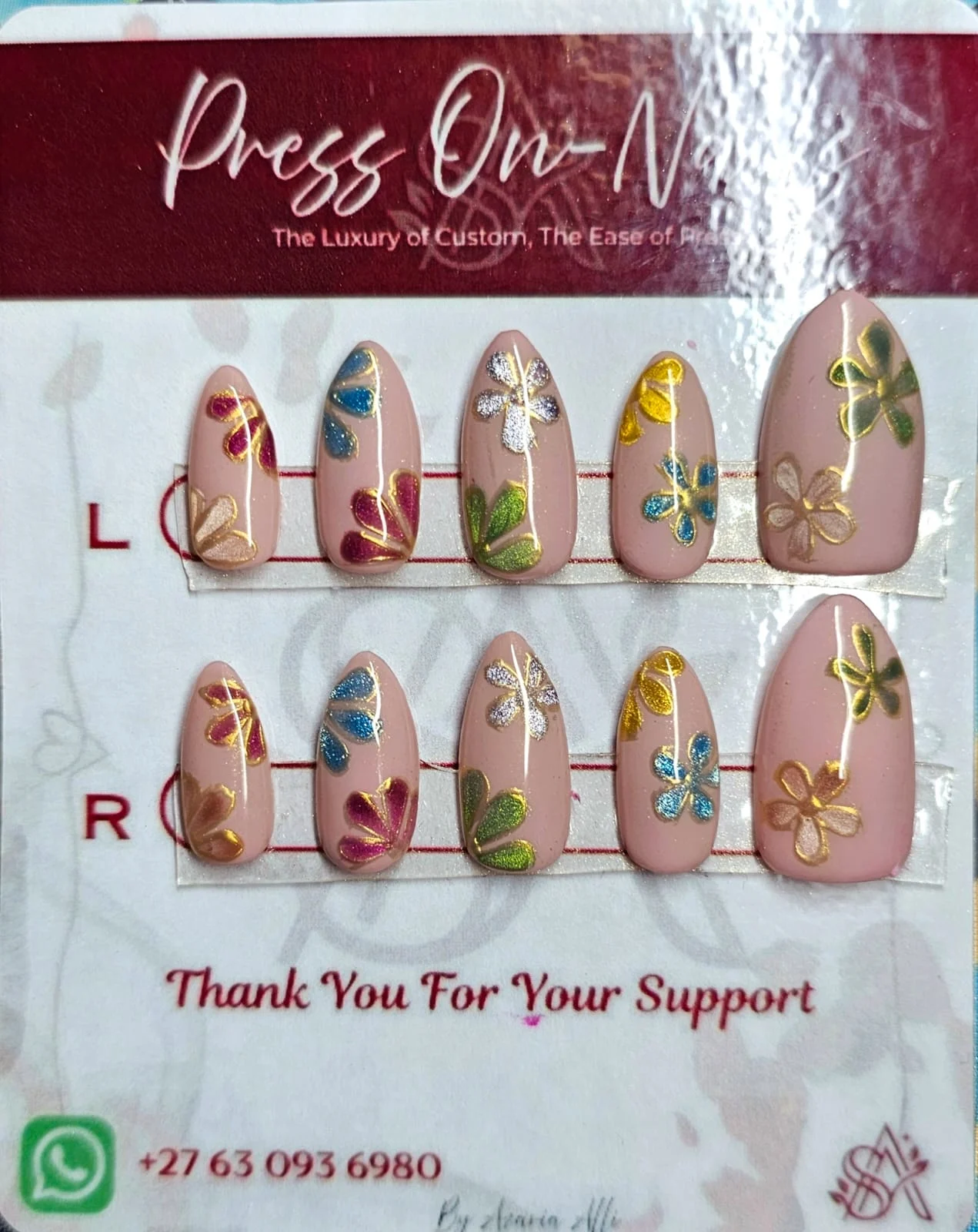 Colorful Florals Nails