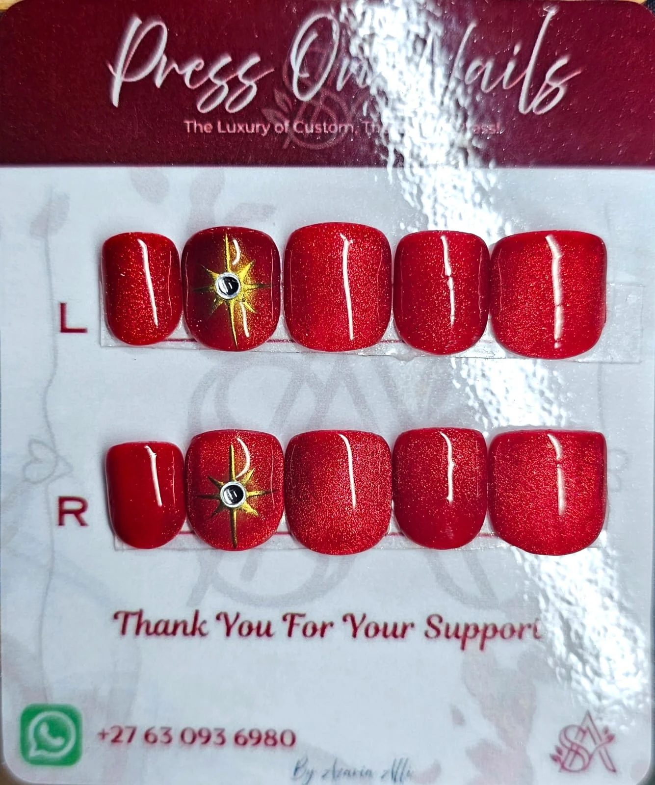 Crimson Stars Nails
