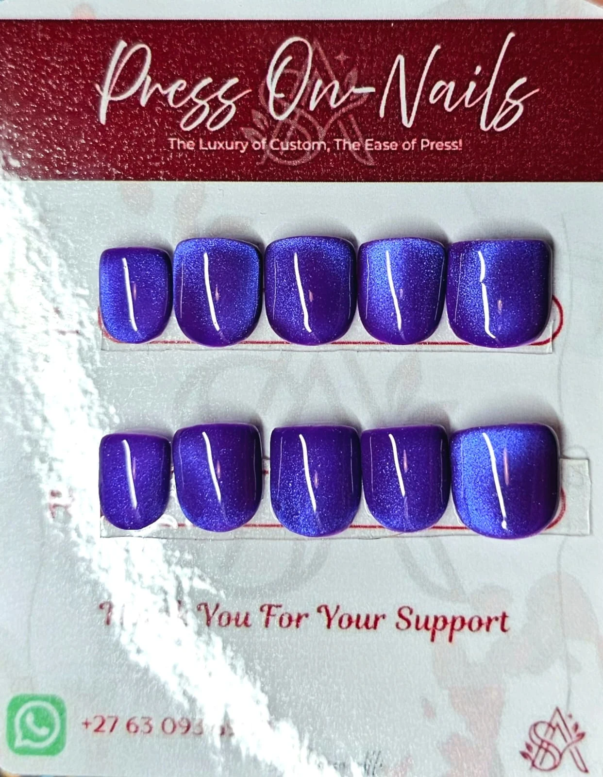 Purple Shimmer Nails